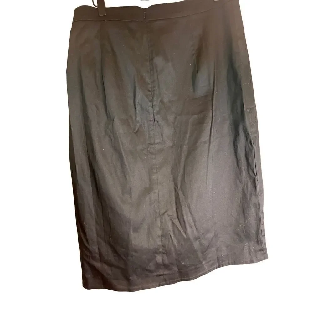 Anthropologie Maeve Flounced Midi Skirt Wrap Ruffle Black Size 16 NWT
